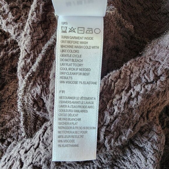 Amuse Society Crinkle Texture Gray Button Dress Womens Medium - Picture 9 of 9